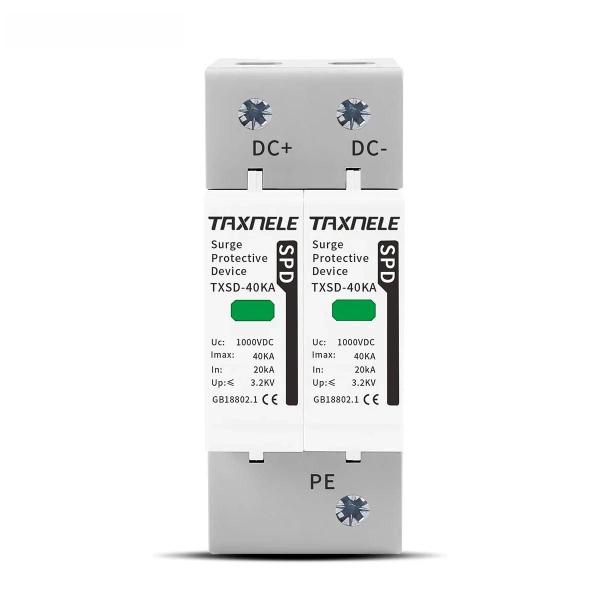 Imagem de Protetor de Surtos DC SPD de Alta Tensão (600V/800V/1000V) - 2P, 20kA/40kA/60kA - Para-raios Solar