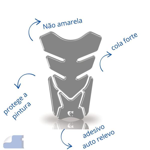 Imagem de Protetor De Tanque Adesivo Moto Preto sem desenho