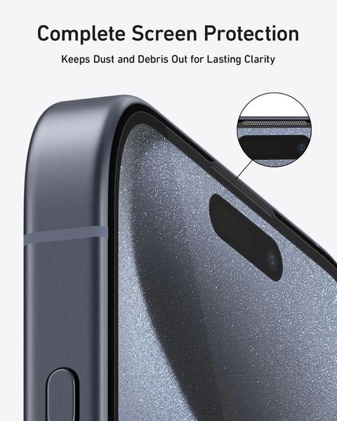 Imagem de Protetor de tela Anker Privacy HD de vidro temperado para iPhone 14 Pro Max (pacote com 2)