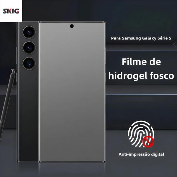 Protetor de Tela de Hidrogel Fosco para Samsung Galaxy S24/S23/S22/S21/S20 - Anti-Impressão Digital Imagem de Protetor de Tela de Hidrogel Fosco para Samsung Galaxy S24/S23/S22/S21/S20 - Anti-Impressão Digital