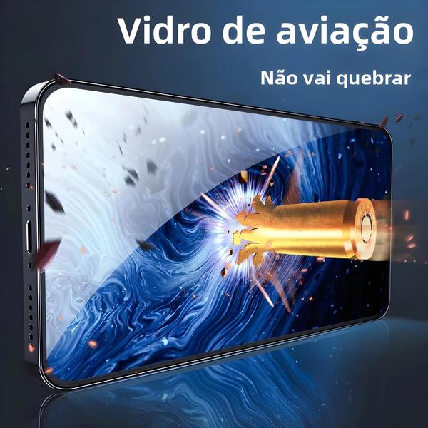 Imagem de Protetor de Tela de Vidro Temperado 9D para iPhone 7 a 14 (2/4 Unidades)