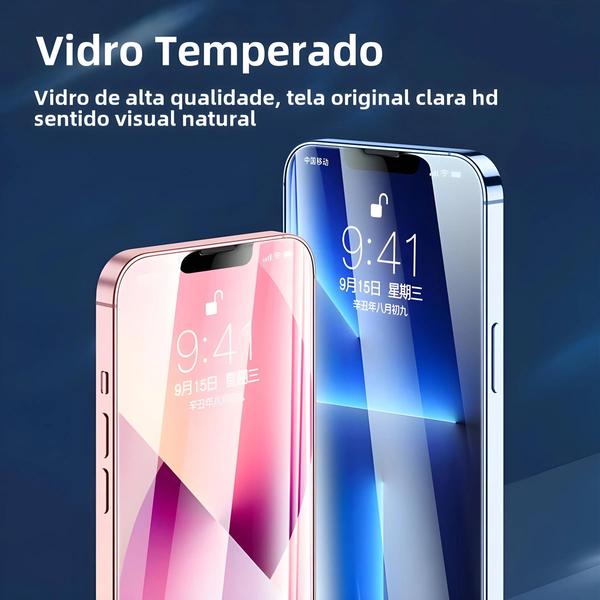 Imagem de Protetor De Tela De Vidro Temperado iPhone 6 Em 1 Para 15 14 13 12 11 pro Max plus Mini 7 8 SE XR X