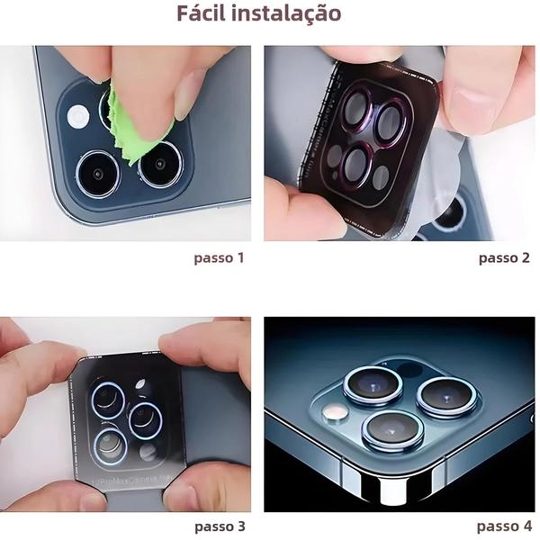 Protetor de Tela de Vidro Temperado para iPhone 15 Pro Max, 14 Plus, 13 Mini e 12 - Fácil Instalação Imagem de Protetor de Tela de Vidro Temperado para iPhone 15 Pro Max, 14 Plus, 13 Mini e 12 - Fácil Instalação