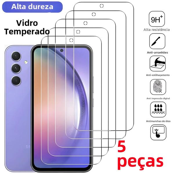 Imagem de Protetor De Tela De Vidro Temperado Samsung Galaxy a Series 5 Unidades A35 A54 A13 A53 A52 A12 A22