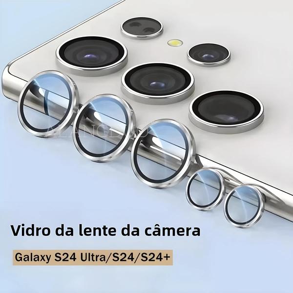 Imagem de Protetor de Tela e Anel de Lente de Metal para Samsung Galaxy S24 Ultra e S24 Plus