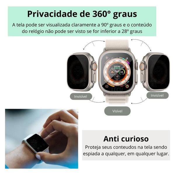 Imagem de protetor de tela fácil instalar anti curioso para ultra 49mm