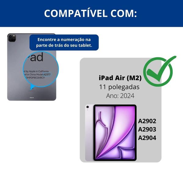 Imagem de Protetor de tela para iPad Air (M2) 11 A2900  + pel. câmera