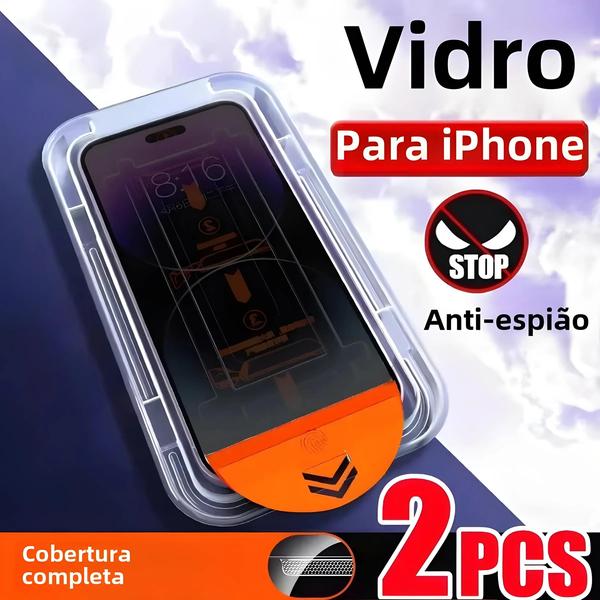 Imagem de Protetor de Tela para iPhone 14/15/13/11/X/XR/XS Max - Instalação Fácil e Sem Poeira