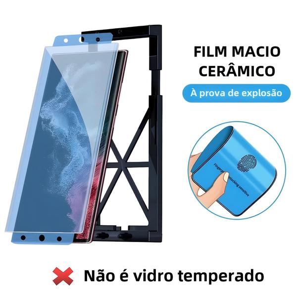 Imagem de Protetor de Tela para Samsung Galaxy S24/S23/S22/S21/S20/S10/S9/S8/Note 20/10/9/8 - Kit de Aplicação Incluso