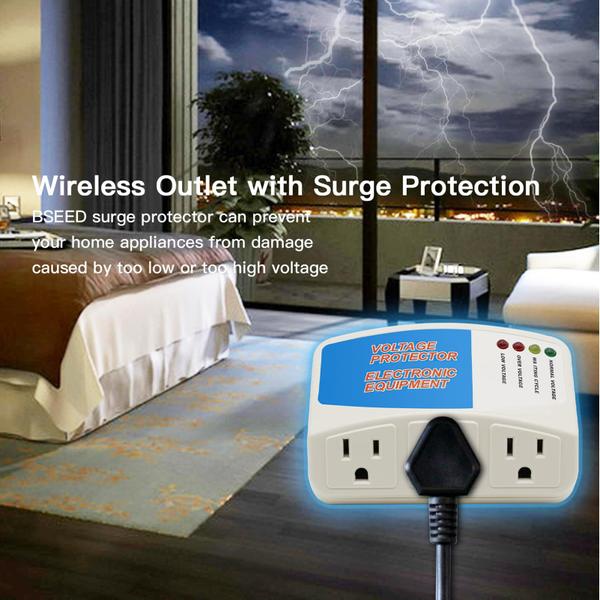 Imagem de Protetor de tensão BSEED 3 Outlet Surge Protector 120V 1400W