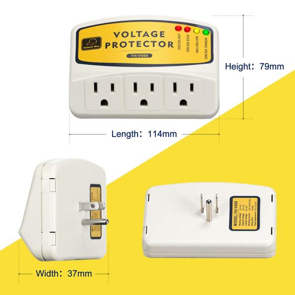 Imagem de Protetor de tensão HVAC YELLOW HAT 120V 12A 1440W