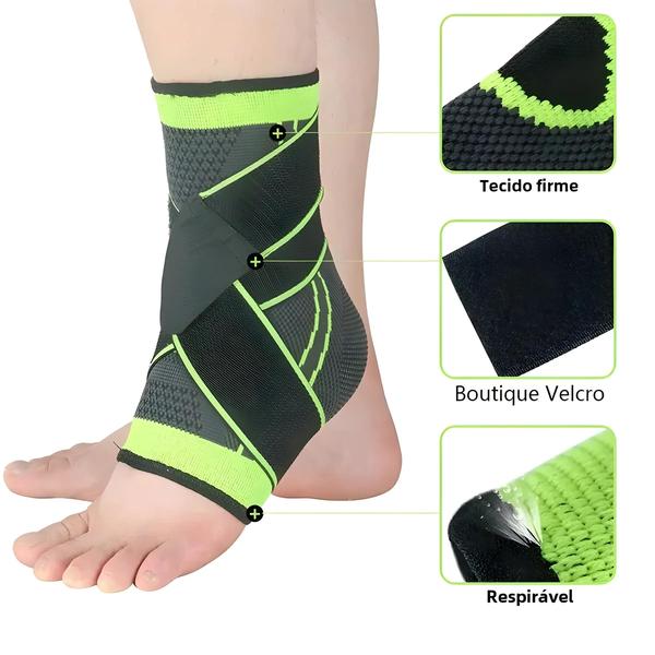 Protetor de Tornozelo Respirável e Quente - Suporte Esportivo Elástico de Nylon Imagem de Protetor de Tornozelo Respirável e Quente - Suporte Esportivo Elástico de Nylon