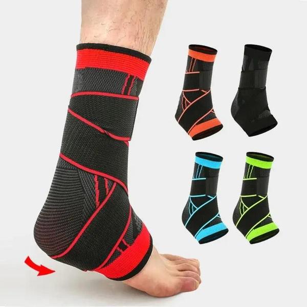Protetor de Tornozelo Respirável e Quente - Suporte Esportivo Elástico de Nylon Imagem de Protetor de Tornozelo Respirável e Quente - Suporte Esportivo Elástico de Nylon