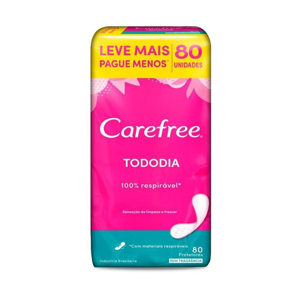 Protetor Diário Carefreee Todo Dia sem Perfume Leve 80 Pague 60 Unidades Imagem de Protetor Diário Carefreee Todo Dia sem Perfume Leve 80 Pague 60 Unidades