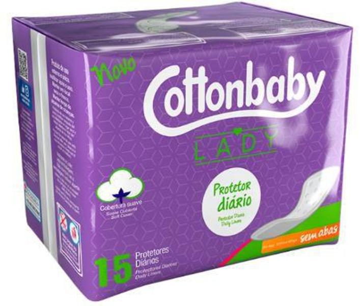 Imagem de Protetor diario cottonbaby lady 15un s/ abas