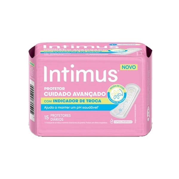 Imagem de Protetor Diário Intimus Cuidado Avançado Com Indicador De Troca 15 Unidades Intimus