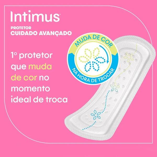 Imagem de Protetor Diário Intimus Cuidado Avançado Com Indicador De Troca 15 Unidades Intimus