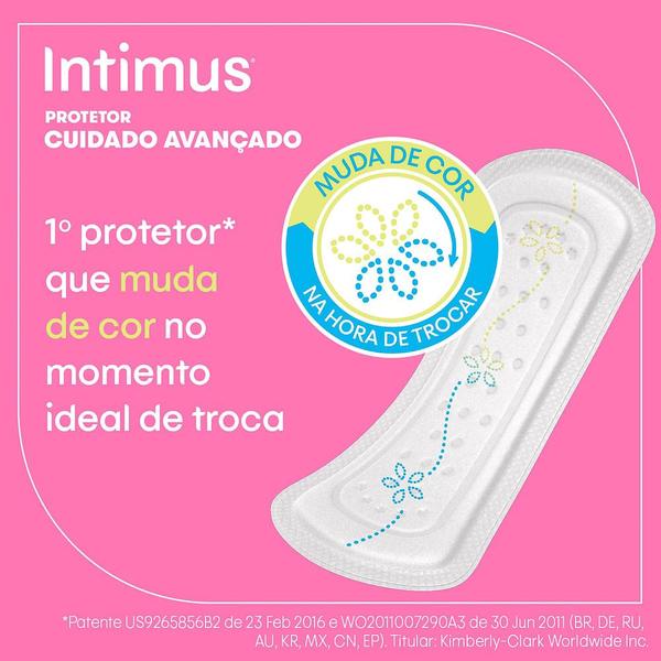 Imagem de Protetor Diário Intimus Cuidado Avançado com Indicador de Troca 80 Unidades