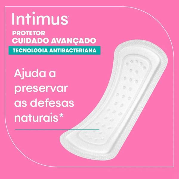 Imagem de Protetor Diário Intimus Cuidado Avançado Tecnologia Antibacteriana 80 Unidades Intimus