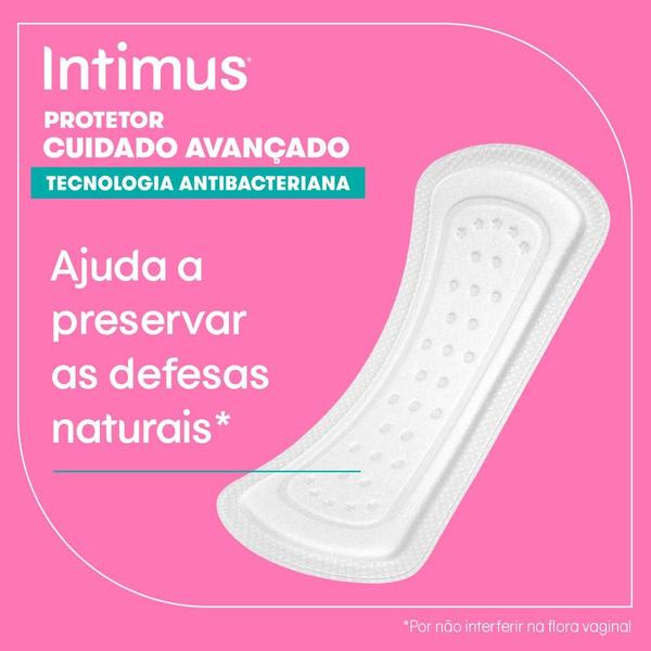 Imagem de Protetor Diário Intimus Tecnologia Antibacteriana 15 Unidades