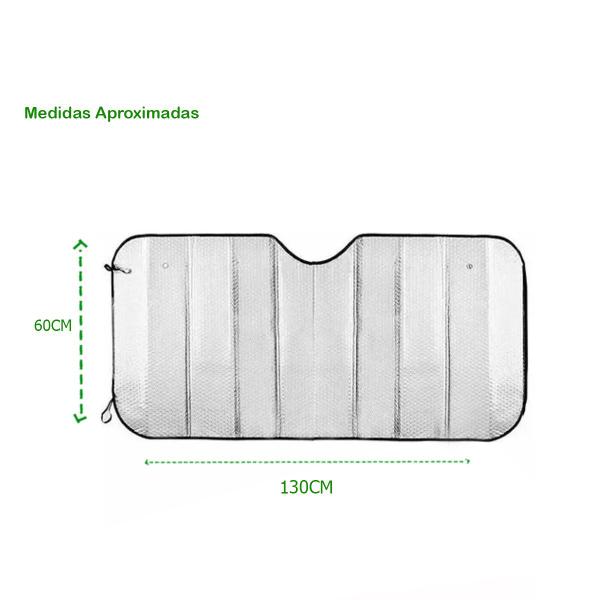Protetor Escudo Solar Para Para-Brisa Acessório Para Veículo Proteção Uv 130x60cm - Giftutil Imagem de Protetor Escudo Solar Para Para-Brisa Acessório Para Veículo Proteção Uv 130x60cm
