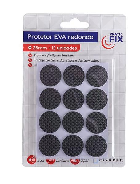 Imagem de Protetor Eva Adesivo Redondo Anti Impacto 25 mm 12 UN Paramount