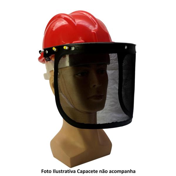 Imagem de Protetor facial tela metálica suporte universal  para capacete delta plus