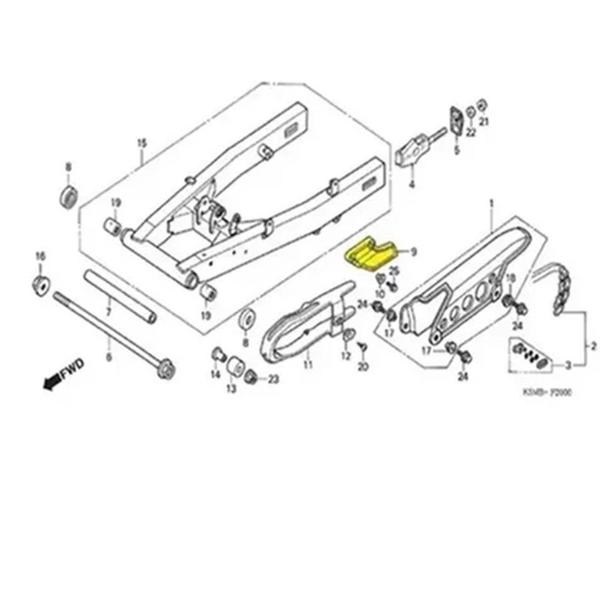 Imagem de Protetor Guia Corrente Honda Nxr Bros 125 / 150/160 Original