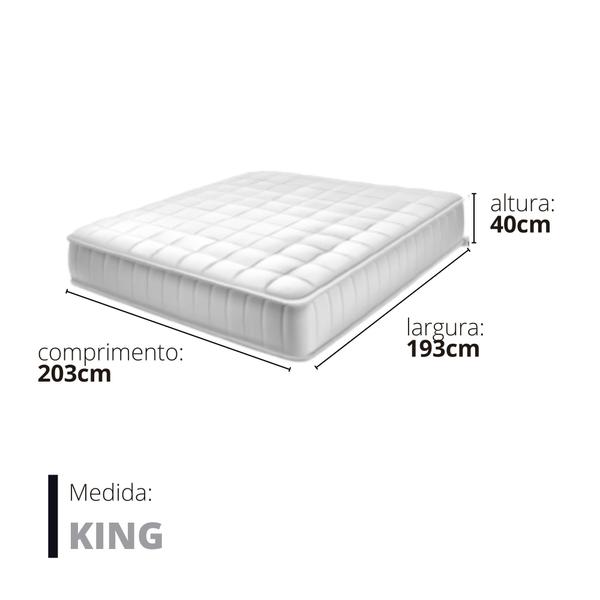 Imagem de Protetor Impermeável Para Cama King + Travesseiro Favos de Mel Médio