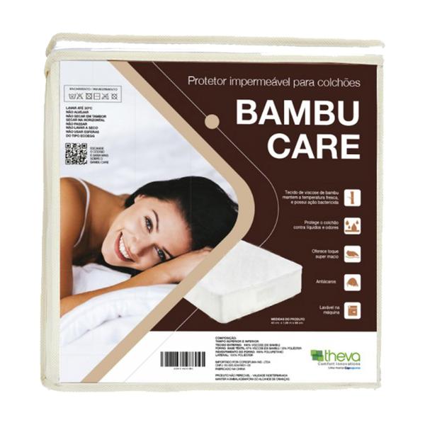 Protetor Impermeável para Colchão Bambu Care Solteirão 097 x 203 cm - Theva Imagem de Protetor Impermeável para Colchão Bambu Care Solteirão 097 x 203 cm