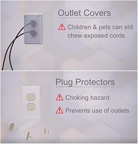 Imagem de Protetor infantil Outlet Concealer Sleek Socket com cabo de 8 pés