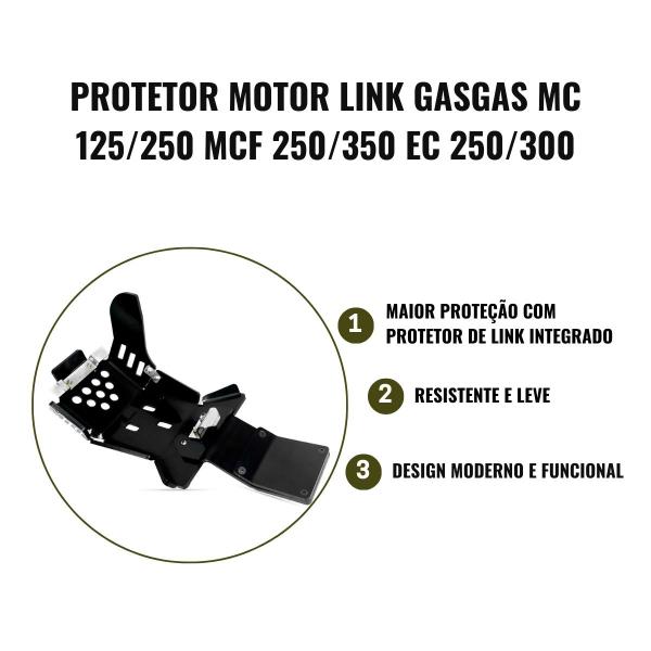 Imagem de Protetor Mid Racing Motor Link GasGas Mc 125/250 Mcf 250/350 Ec 250/300