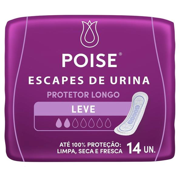 Imagem de Protetor Para Incontinencia Longo Poise Leve Com 14 Unidades