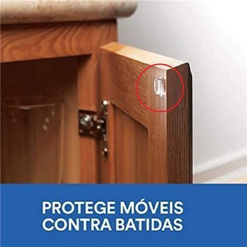 Imagem de Protetor Silicone Anti-impacto 12un Tipo Gota Portas Janelas