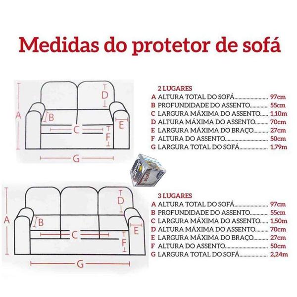 Imagem de Protetor Sofá 3 e 2 lugares Micropercal - Verde Oliva  J*