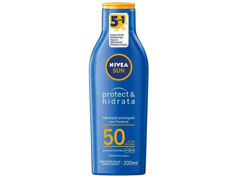 Protetor Solar Corporal Nivea FPS 50 Sun - Protect & Hidrata 200ml Protetor Solar Corporal Nivea FPS 50 Sun - Protect & Hidrata 200ml