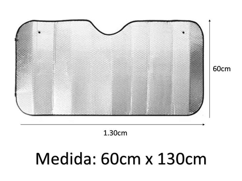 Imagem de Protetor Solar de Para-brisa Solar Uv Automotivo Universal Painel Tapa Sol Proteção 60CMX1.30CM