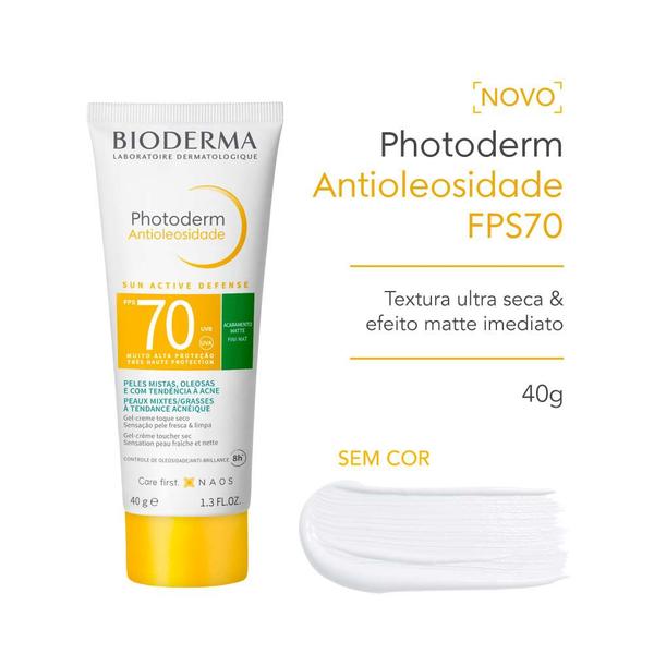 Imagem de Protetor Solar Facial Bioderma Photoderm Antioleosidade FPS 70