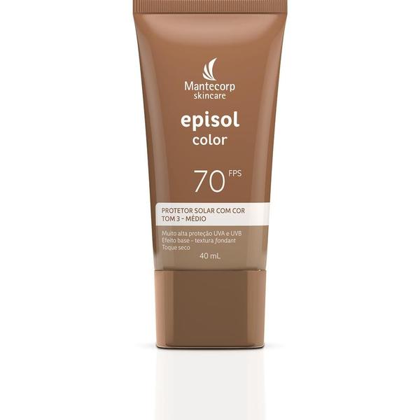 Protetor Solar Facial Episol Color Tom 3 Medio Fps 70 40ml - MANTECORP Protetor Solar Facial Episol Color Tom 3 Medio Fps 70 40ml - MANTECORP