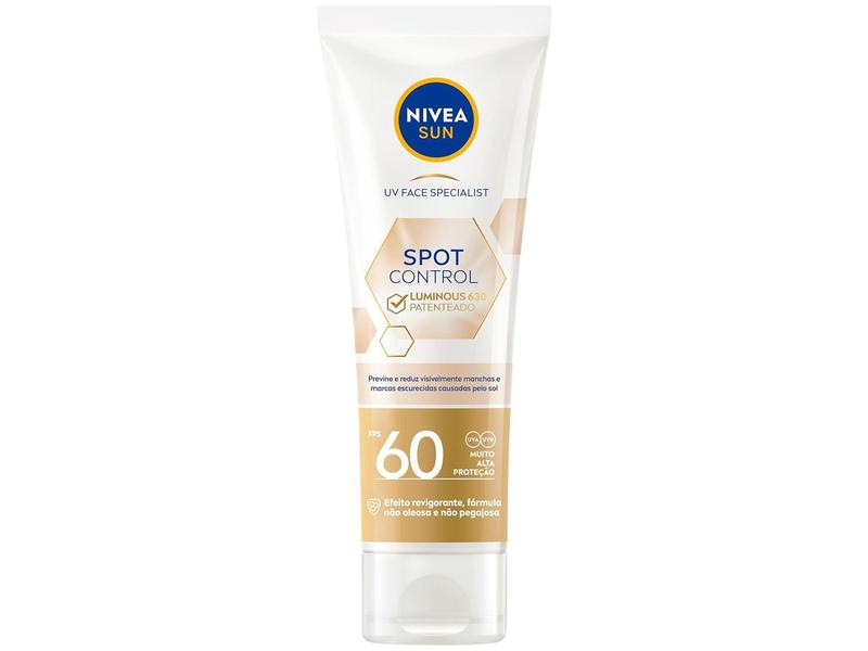 Protetor Solar Facial Nivea Sun FPS 60 Spot Control Luminous 630 40ml Protetor Solar Facial Nivea Sun FPS 60 Spot Control Luminous 630 40ml