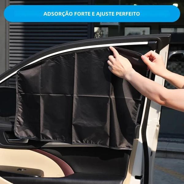 Imagem de Protetor Solar Magnético para Carro com Proteção UV - Dupla Face e Instalação Automática