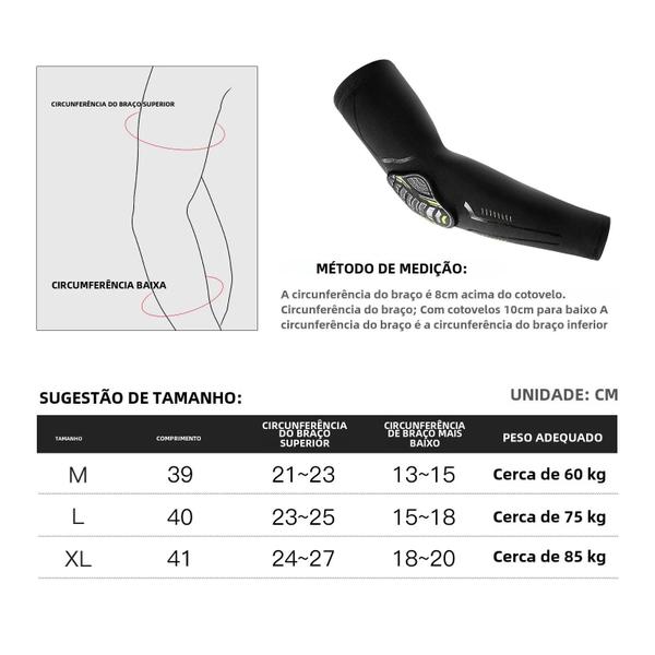Protetores de Cotovelo Elásticos em Favo de Mel - Absorção de Choque para Basquete e Fitness Imagem de Protetores de Cotovelo Elásticos em Favo de Mel - Absorção de Choque para Basquete e Fitness