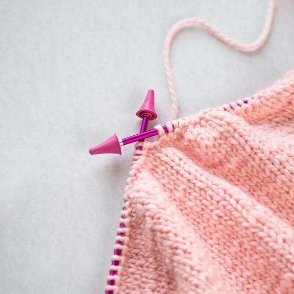 Protetores de Pontas Rosa e Verde para Agulhas de Tricô - KnitPro Imagem de Protetores de Pontas Rosa e Verde para Agulhas de Tricô - KnitPro