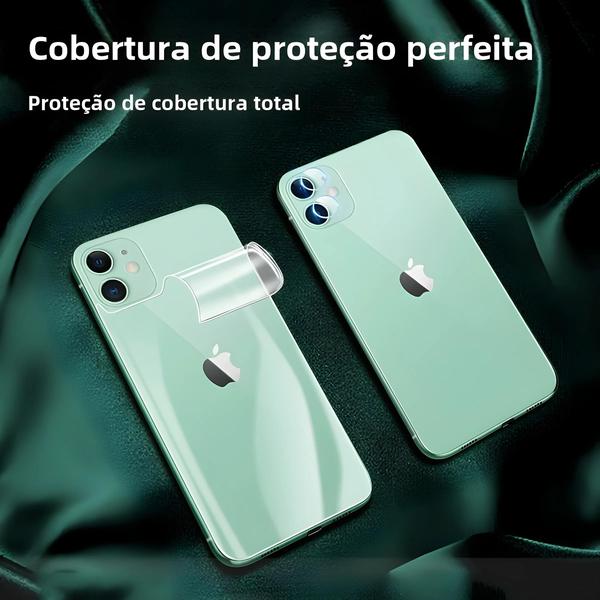 Imagem de Protetores De Tela De Hidrogel Para iPhone 11 12 13 14 15 16 pro Max plus Filme Traseiro Não É Vidro