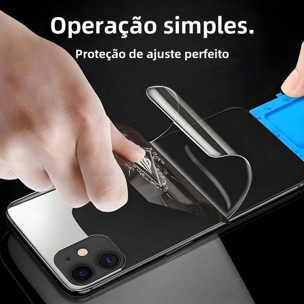 Imagem de Protetores De Tela De Hidrogel Para iPhone 11 12 13 14 15 16 pro Max plus Filme Traseiro Não É Vidro