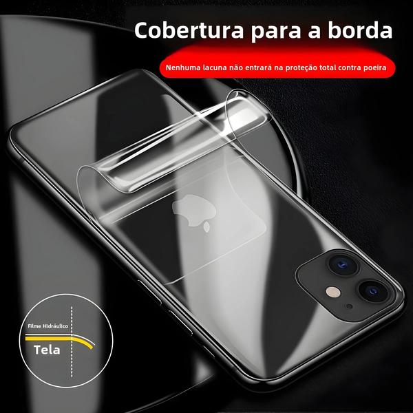 Imagem de Protetores De Tela De Hidrogel Para iPhone 11 12 13 14 15 16 pro Max plus Filme Traseiro Não É Vidro