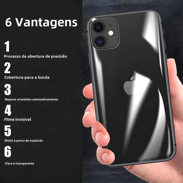 Protetores De Tela De Hidrogel Para iPhone 11 12 13 14 15 16 pro Max plus Filme Traseiro Não É Vidro - SFHOMIE Imagem de Protetores De Tela De Hidrogel Para iPhone 11 12 13 14 15 16 pro Max plus Filme Traseiro Não É Vidro