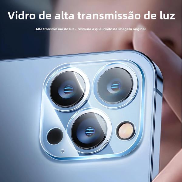 Protetores de Vidro HD para Câmera Traseira do iPhone 13, 14, 11 e 12 Pro Max (4 Unidades) Imagem de Protetores de Vidro HD para Câmera Traseira do iPhone 13, 14, 11 e 12 Pro Max (4 Unidades)