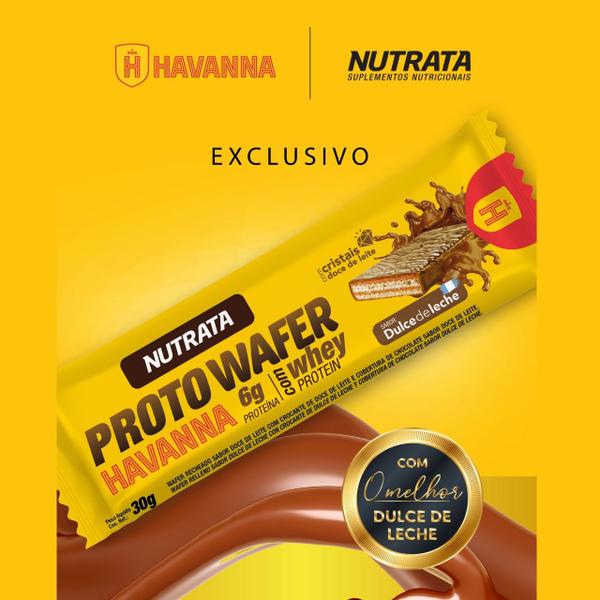 Proto Wafer Doce de Leite Havanna - Nutrata 12 un. Imagem de Proto Wafer Doce de Leite Havanna - Nutrata 12 un.
