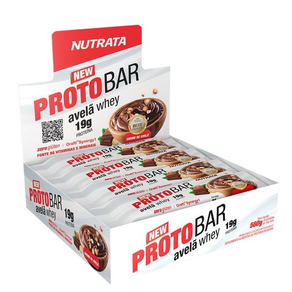 Imagem de Protobar 70g 8 unidades - avelã whey - Nutrata